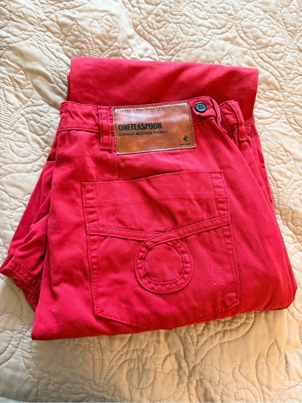 ONETEASPOON Women’s Red Cargo Pants